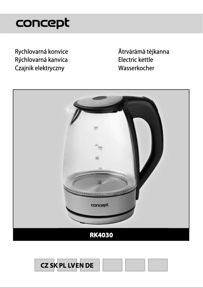 Page 1 de la notice Manuel utilisateur Concept RK-4030GR