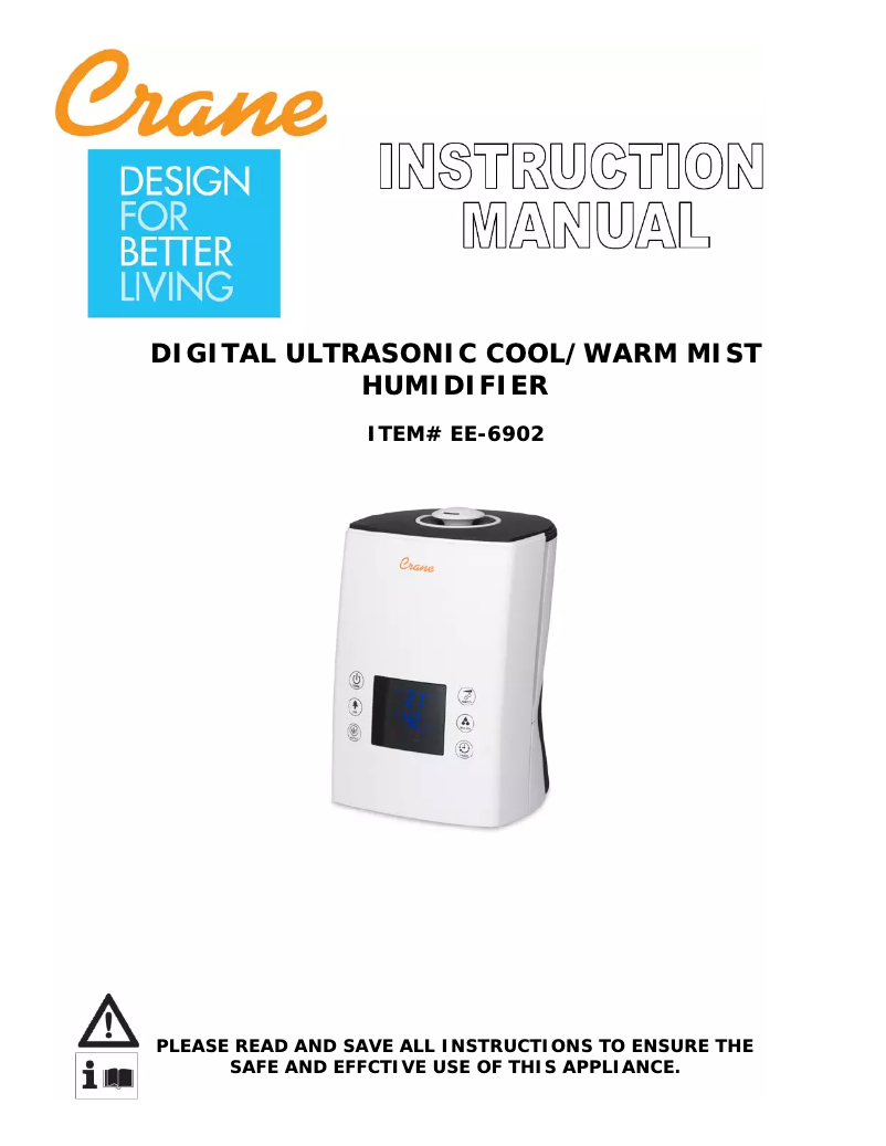 Page 1 de la notice Manuel utilisateur Crane EE-6902