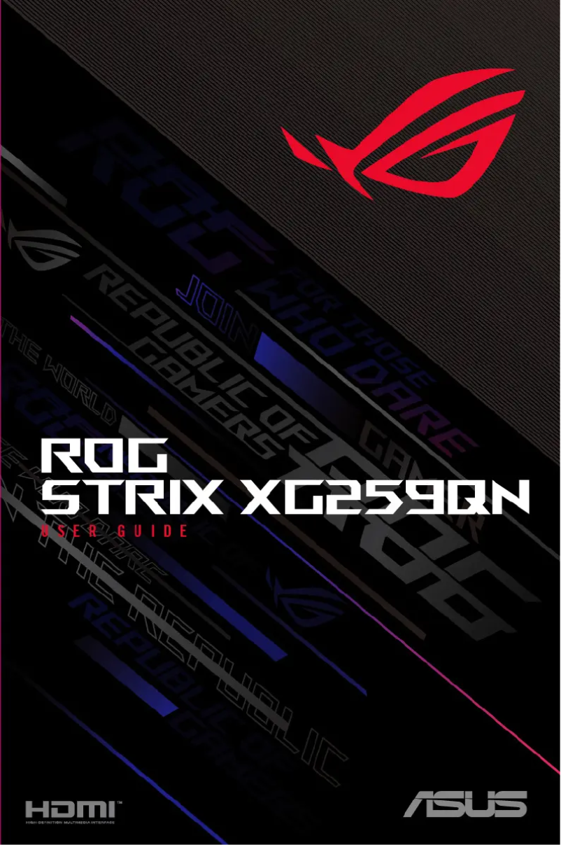 Image de la première page du manuel de l'appareil ROG Strix XG259QN