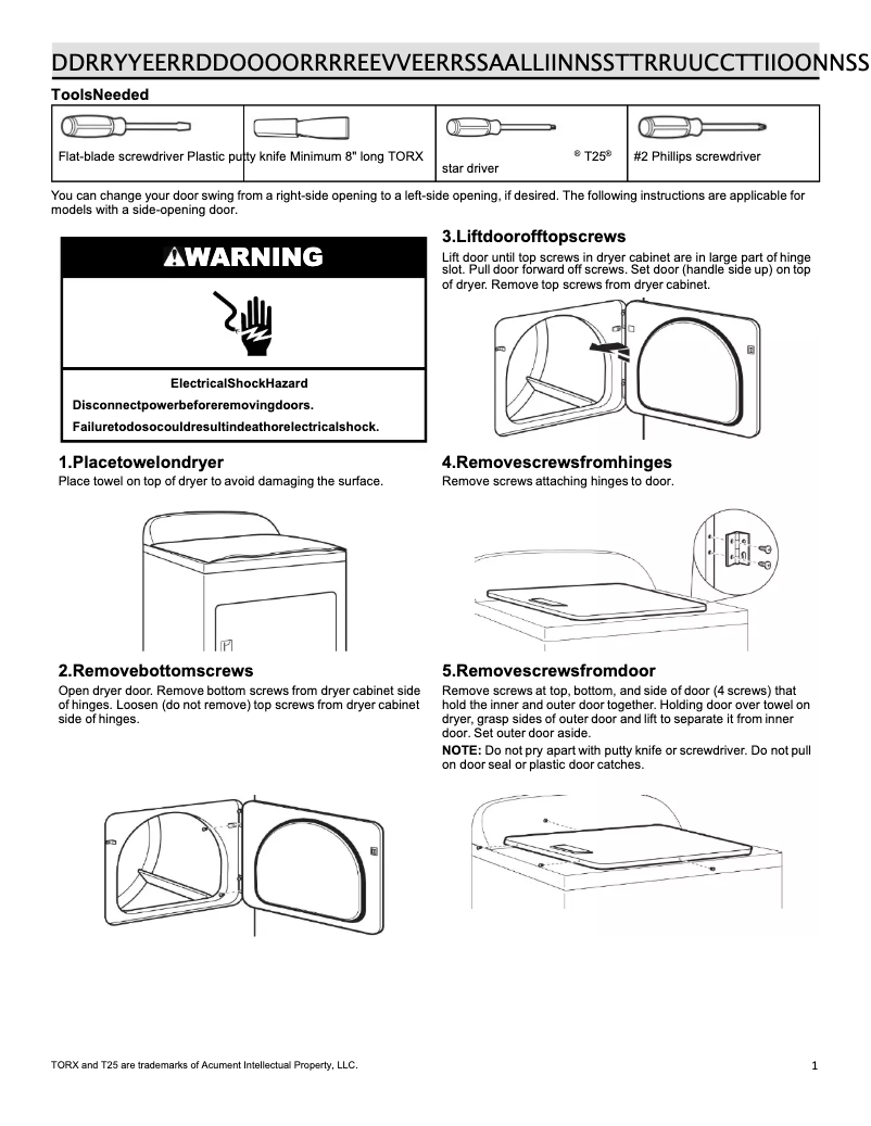 Page 1 de la notice Instructions / montage Maytag MGD6200KW