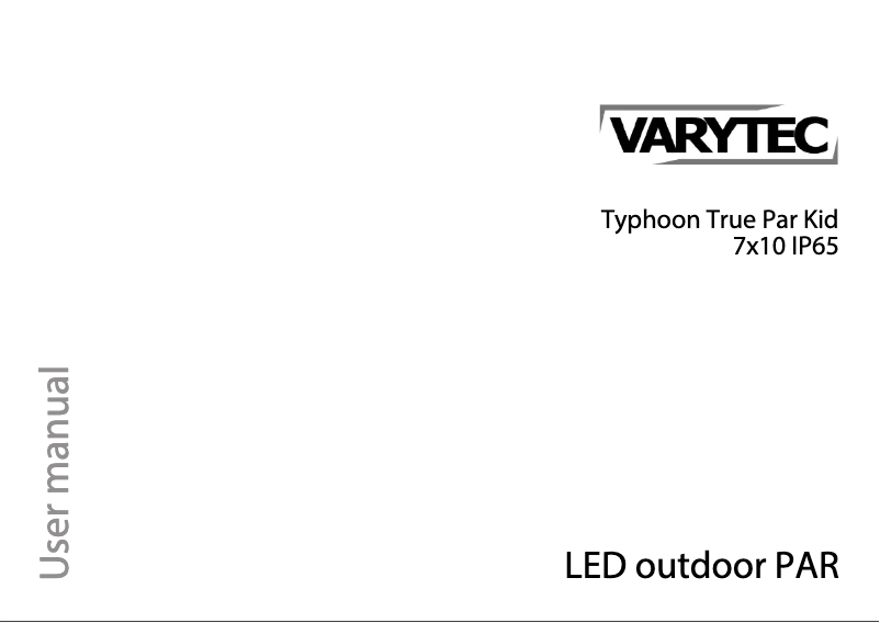 Page n°1 - Manuel utilisateur Varytec Typhoon True Par Kid