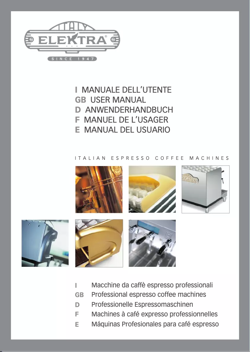 Page n°1 - Manuel utilisateur Elektra Sixties