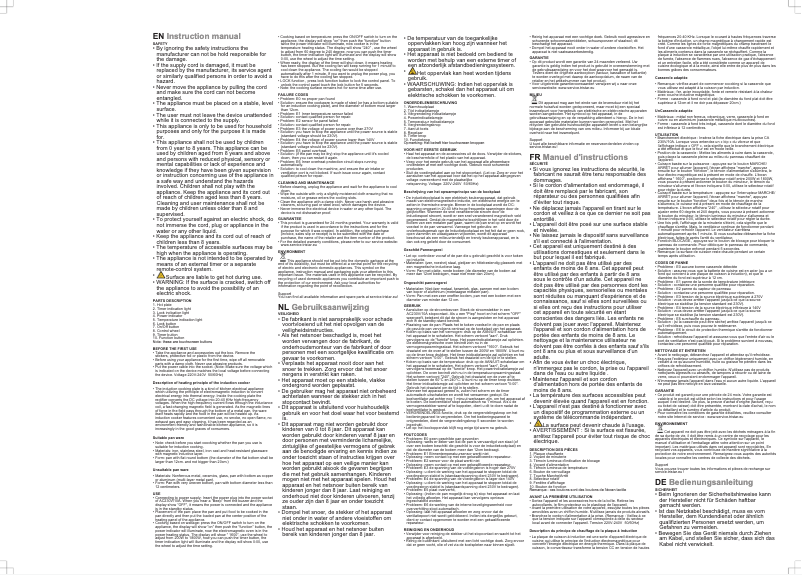 Page 1 de la notice Manuel utilisateur TriStar IK-6176