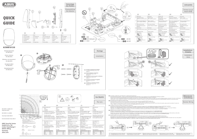 Image de la première page du manuel de l'appareil AZBW10120