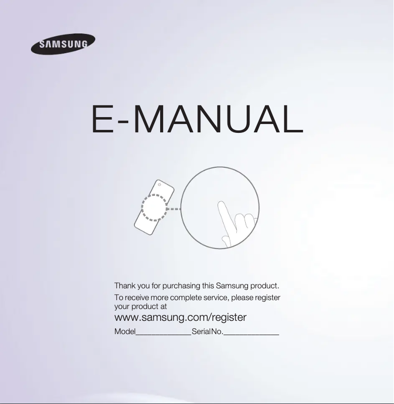 Página 1 del manual Manual de usuario Samsung UN55ES7003F