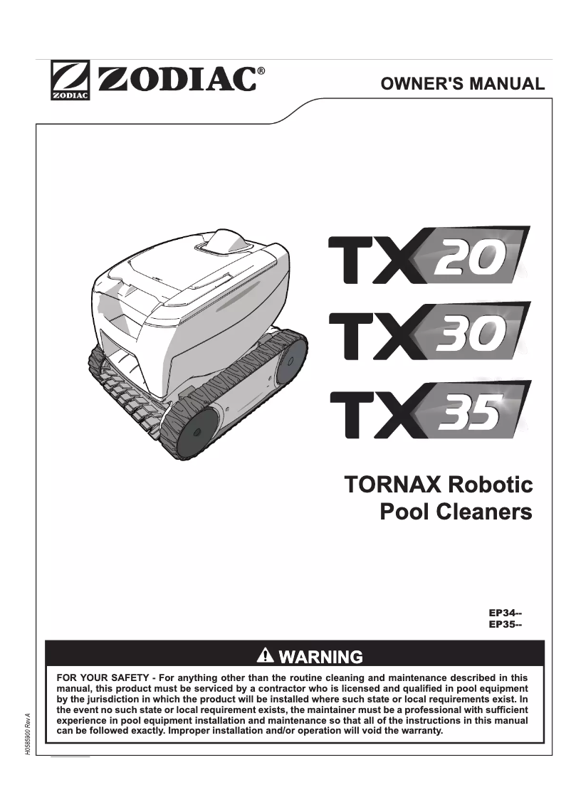 Image de la première page du manuel de l'appareil Tornax TX30