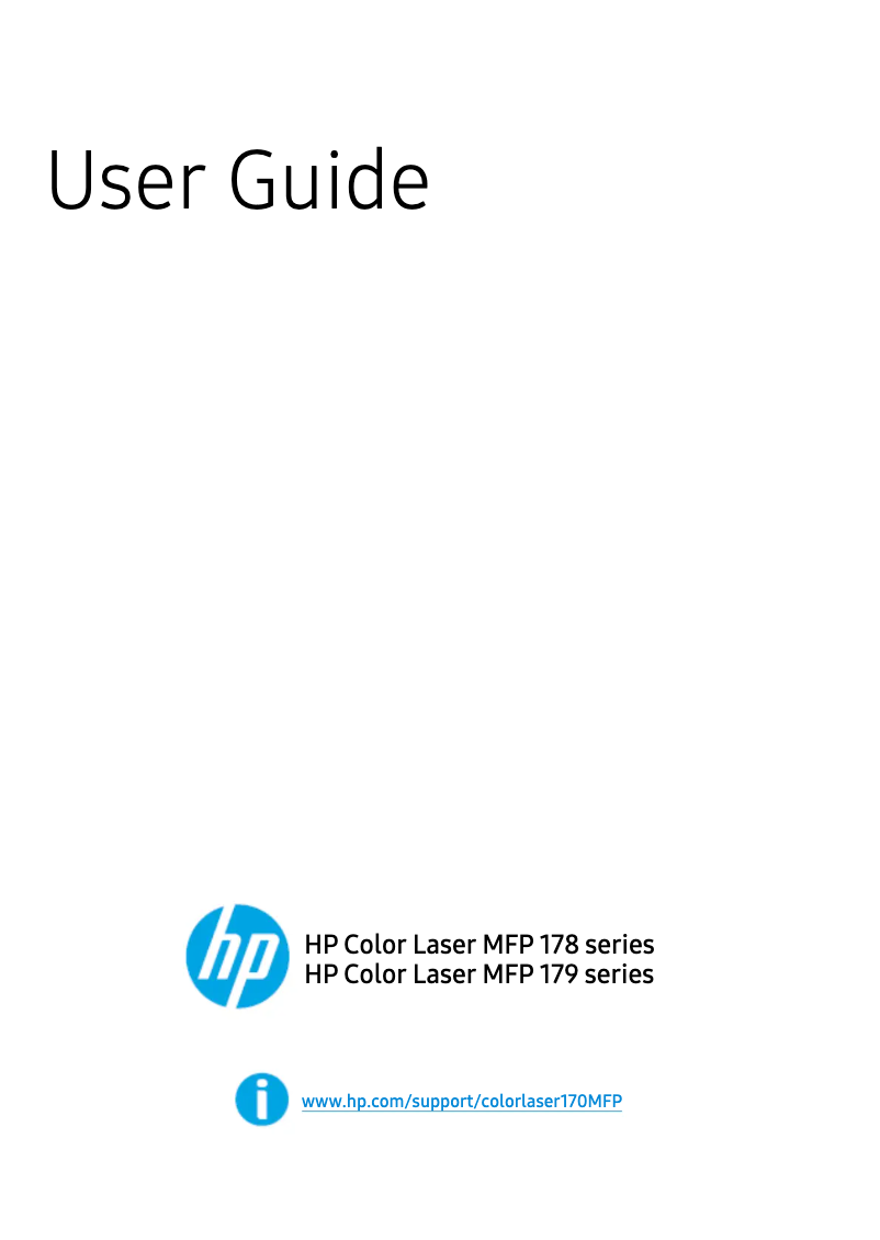 Image de la première page du manuel de l'appareil Color Laser MFP 178nwg