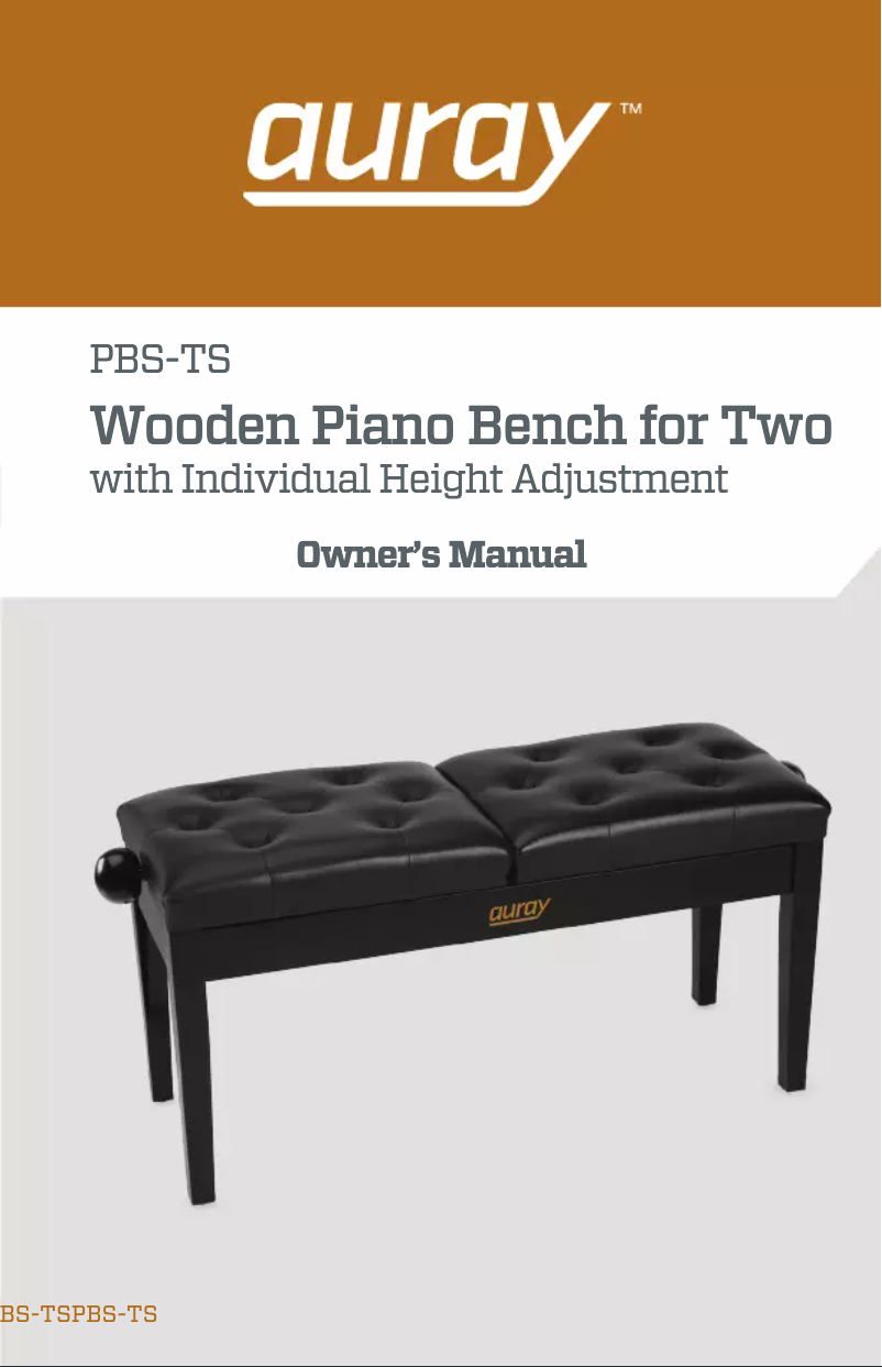 Page 1 de la notice Manuel utilisateur Auray PBS-TS