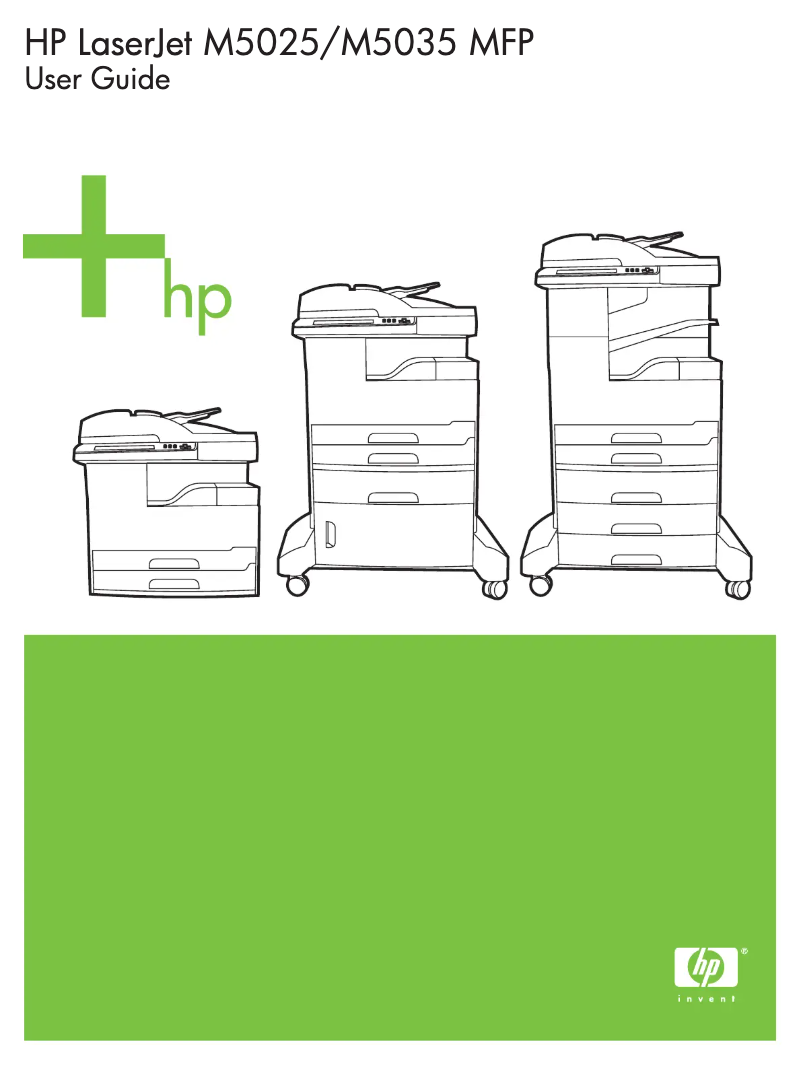 Image de la première page du manuel de l'appareil LaserJet M5035xs