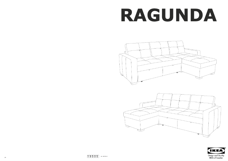 Page 1 de la notice Manuel utilisateur Ikea RAGUNDA