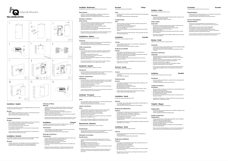 Image de la première page du manuel de l'appareil HQ-LEDWLOUT03