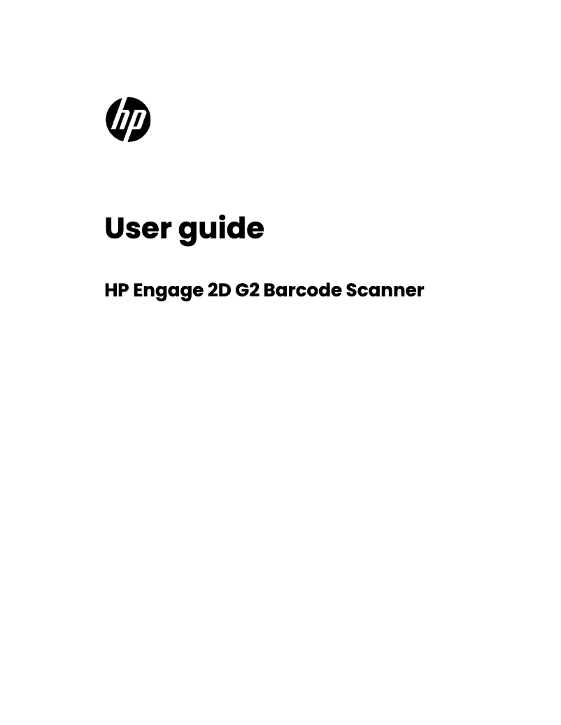 Page n°1 - Manuel utilisateur HP Engage 2D G2