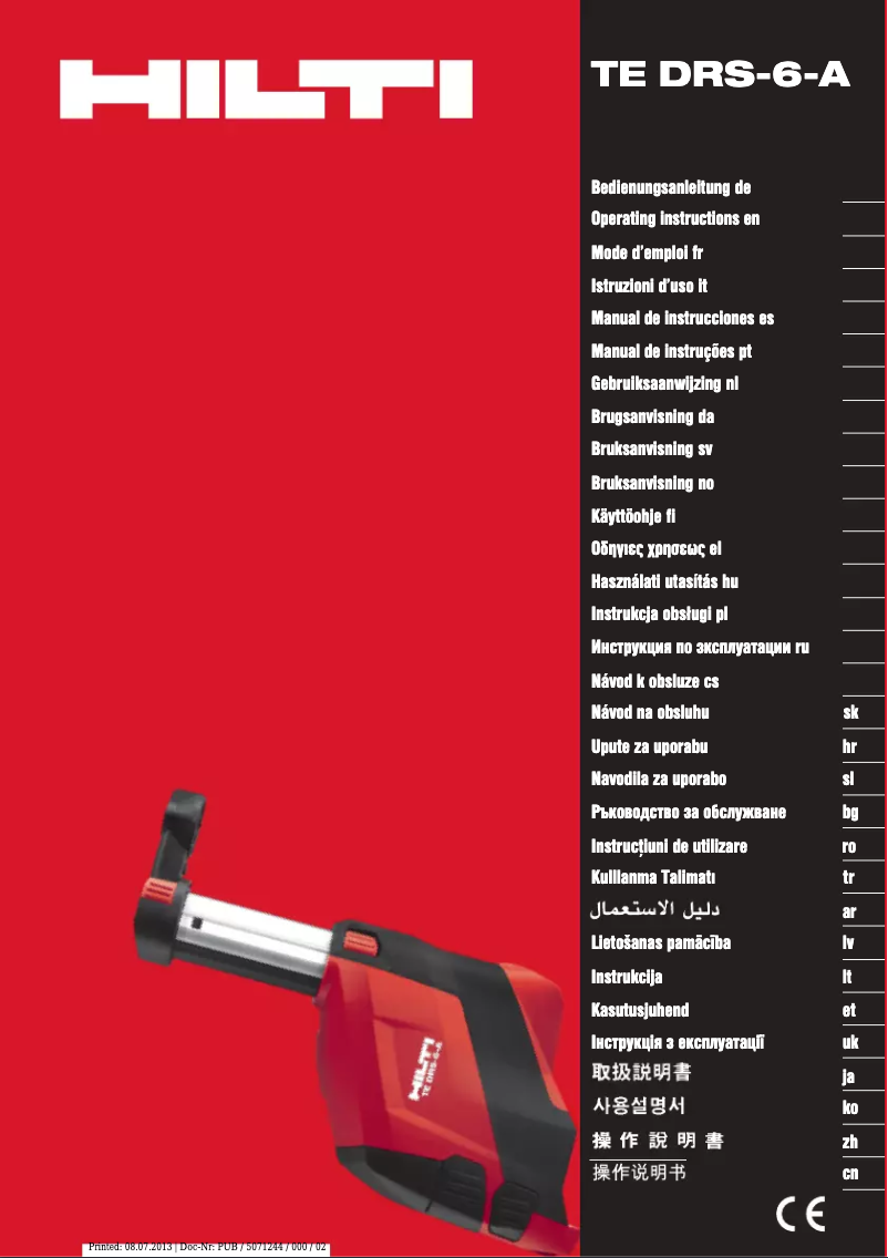 Página 1 del manual Manual de usuario Hilti TE DRS-6-A