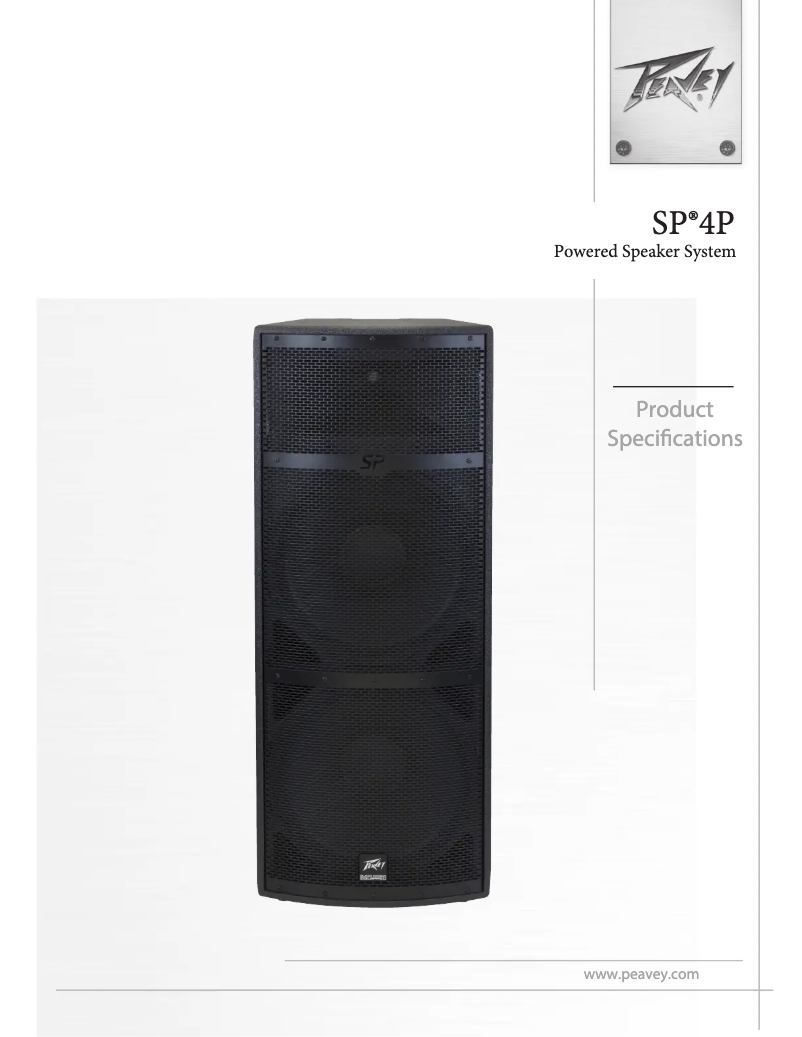 Page 1 de la notice Manuel utilisateur Peavey SP 4P