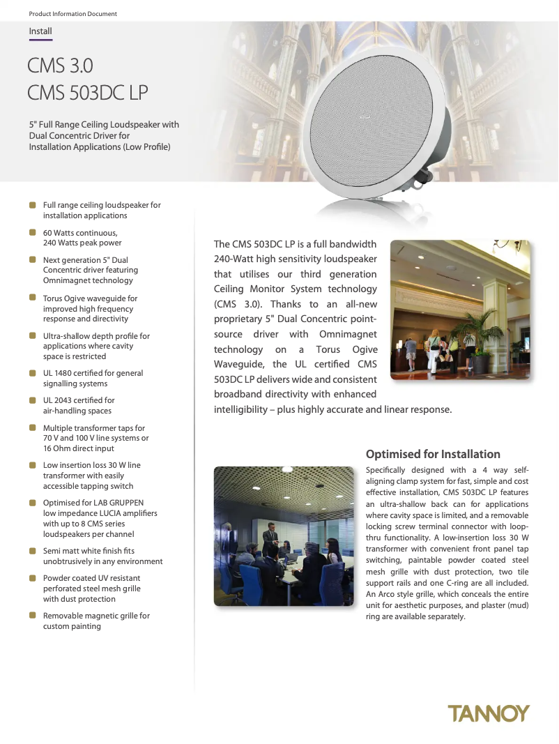 Image de la première page du manuel de l'appareil CMS 503DC LP