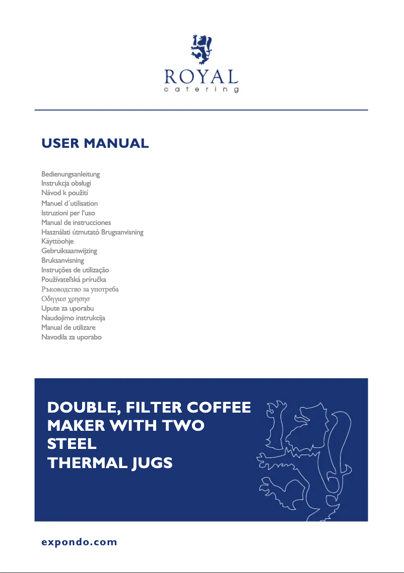 Page n°1 - Manuel utilisateur Royal Catering RCCCM-022TM