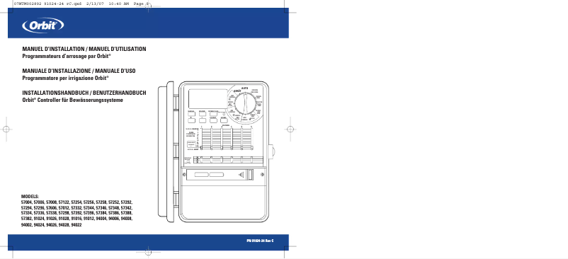 Page n°1 - Manuel utilisateur Orbit WaterMaster 57252