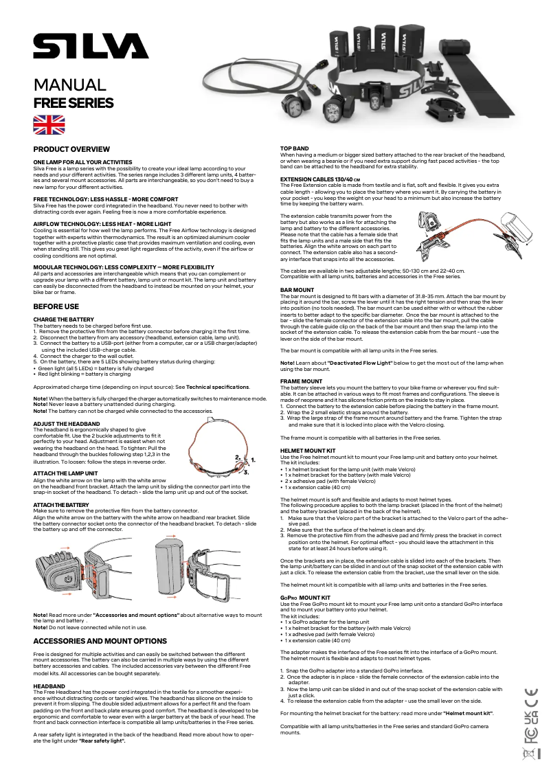 Page 1 of the manual User Manual Silva Free 2000