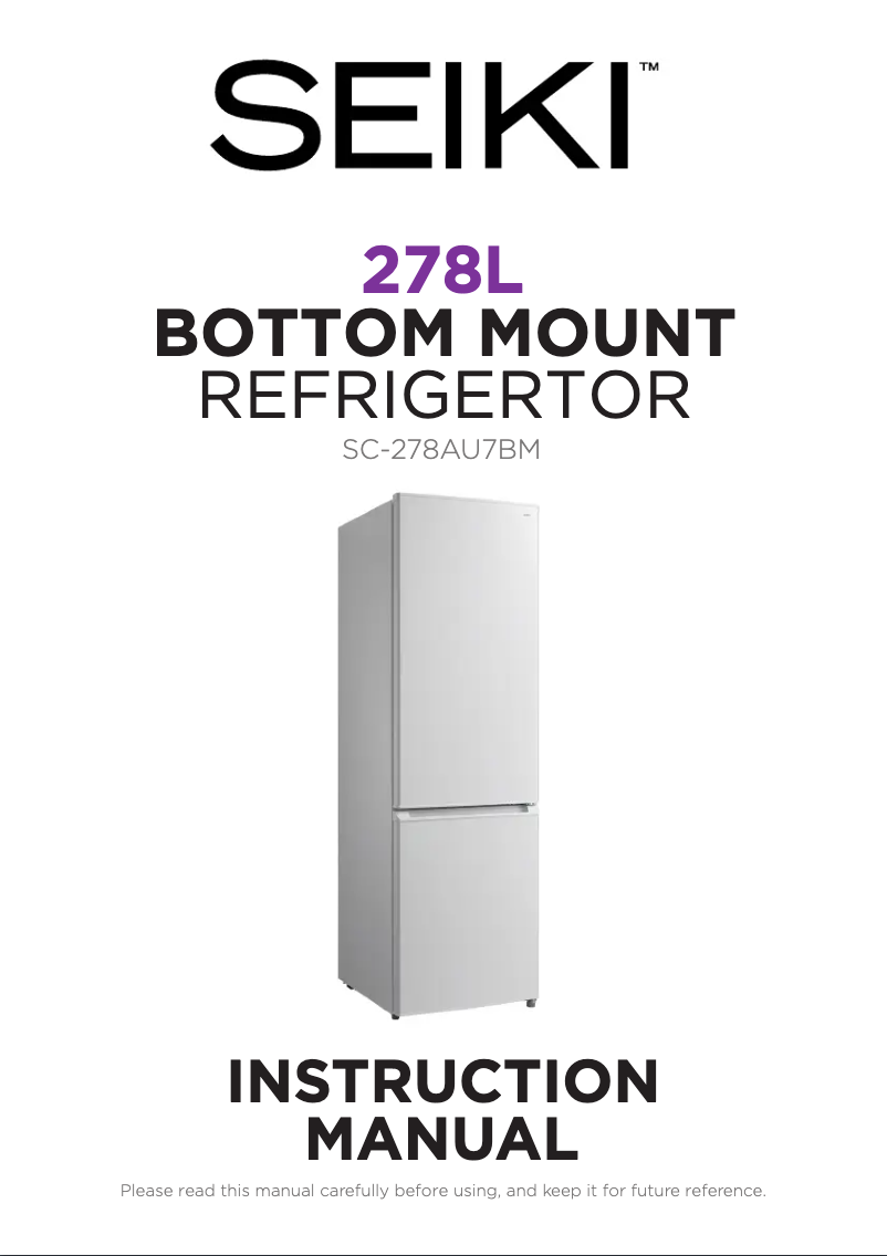 Page n°1 - Manuel utilisateur Seiki SC-278AU7BM