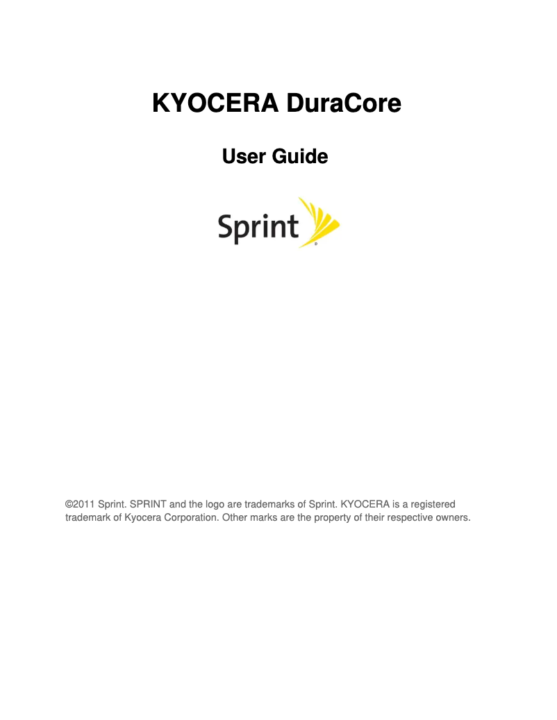 Página 1 del manual Manual de usuario Kyocera DuraCore E4210