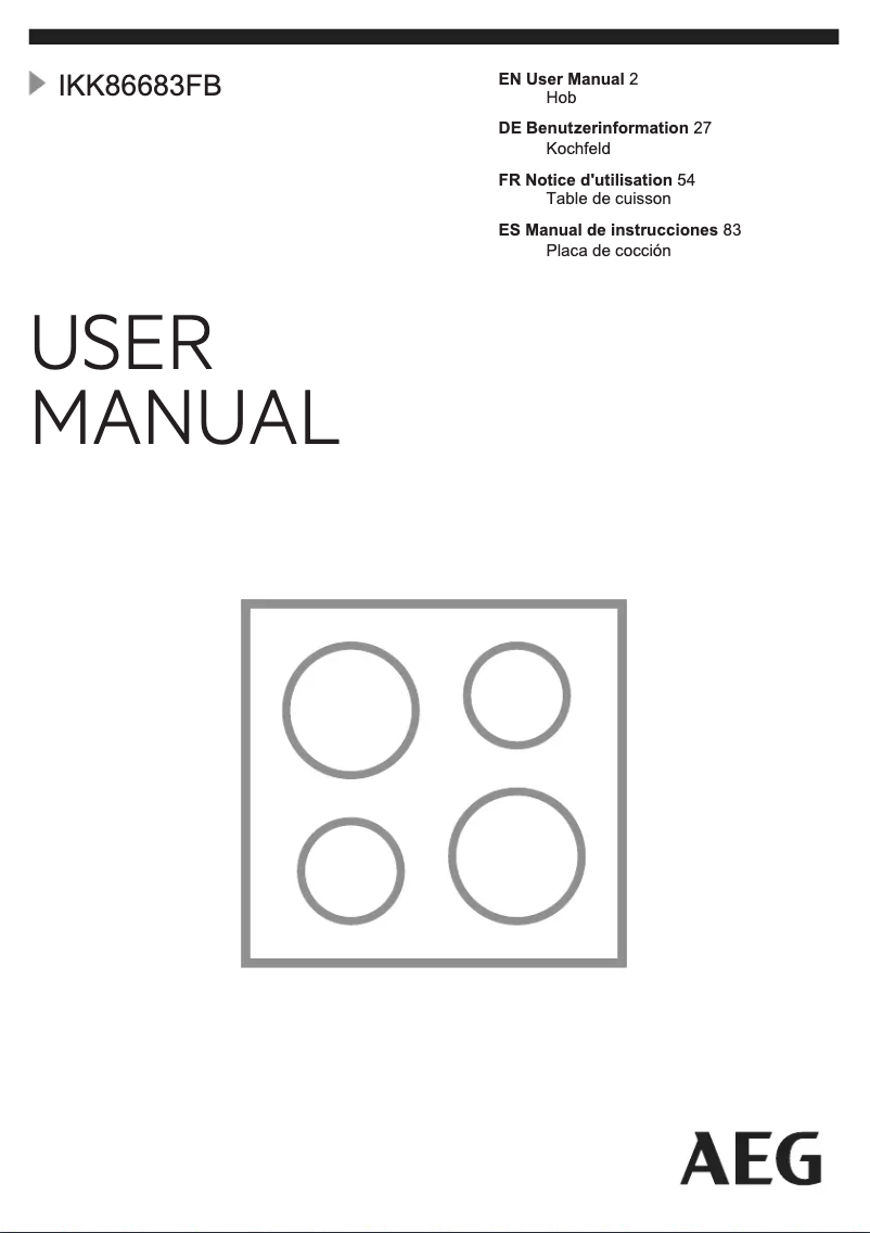 Image de la première page du manuel de l'appareil IKK86683FB