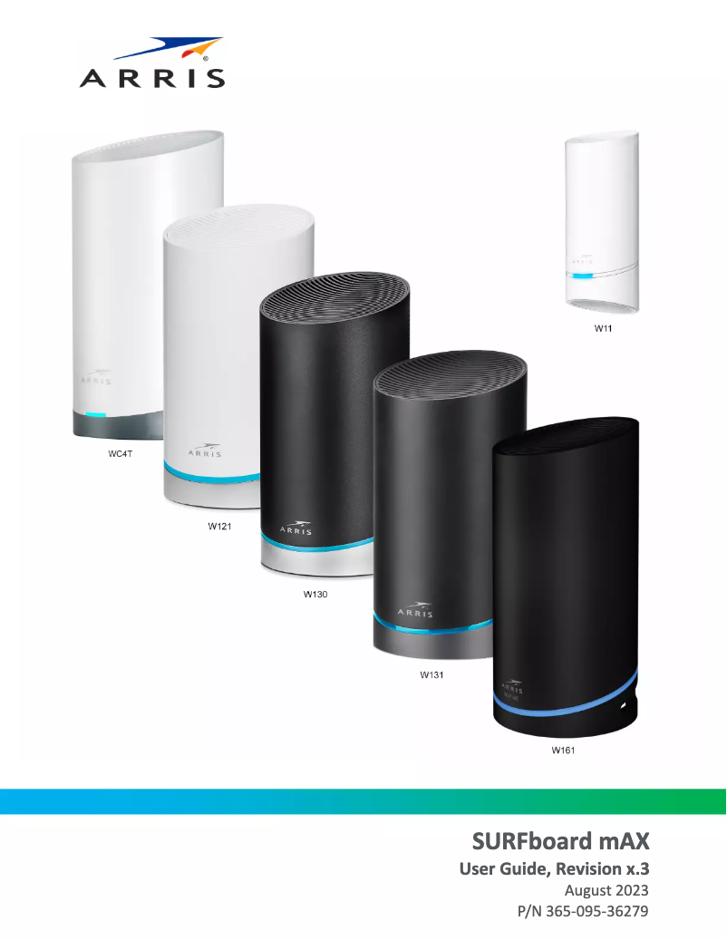 Page 1 de la notice Manuel utilisateur Arris SURFboard mAX Express W122