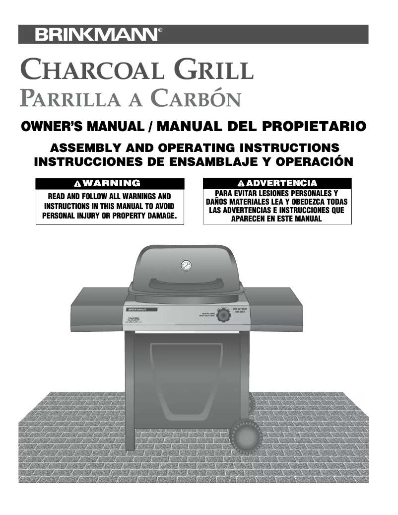 Page 1 de la notice Manuel utilisateur Brinkmann Charcoal Grill