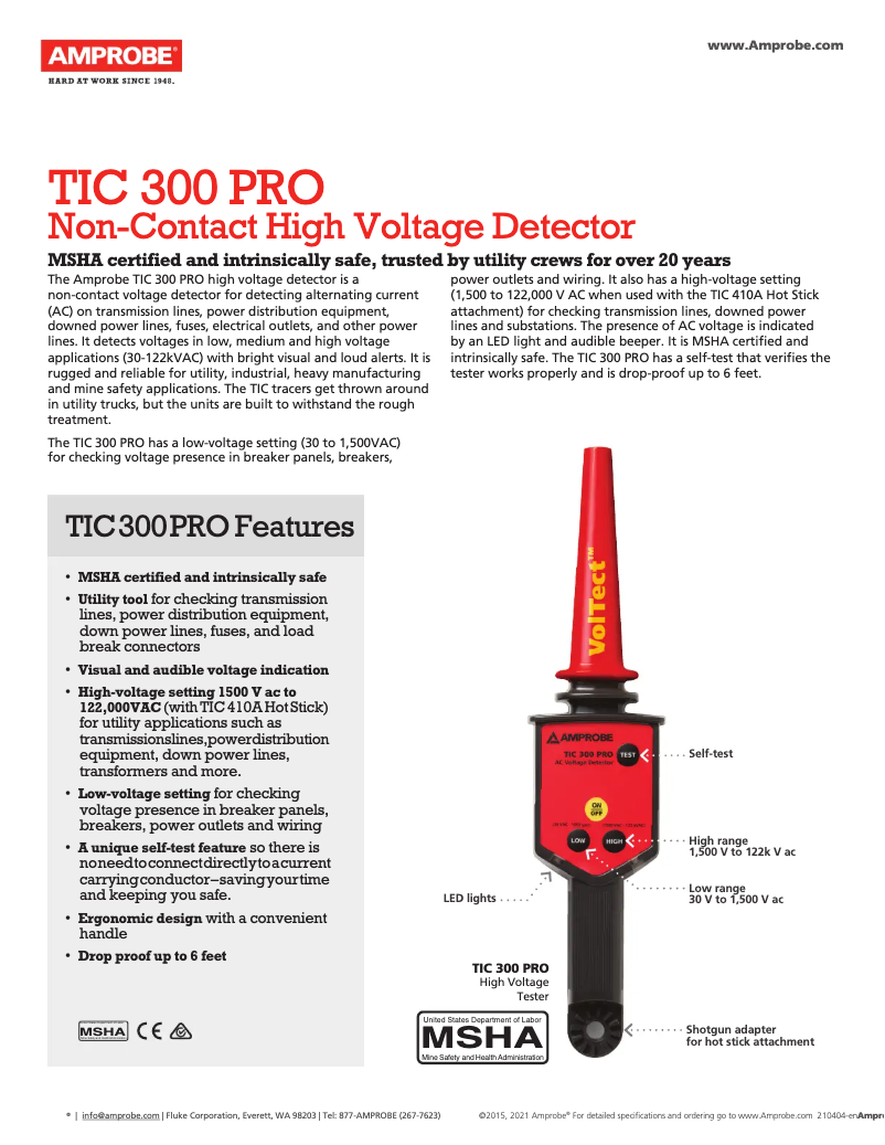 Image de la première page du manuel de l'appareil TIC-300-PRO