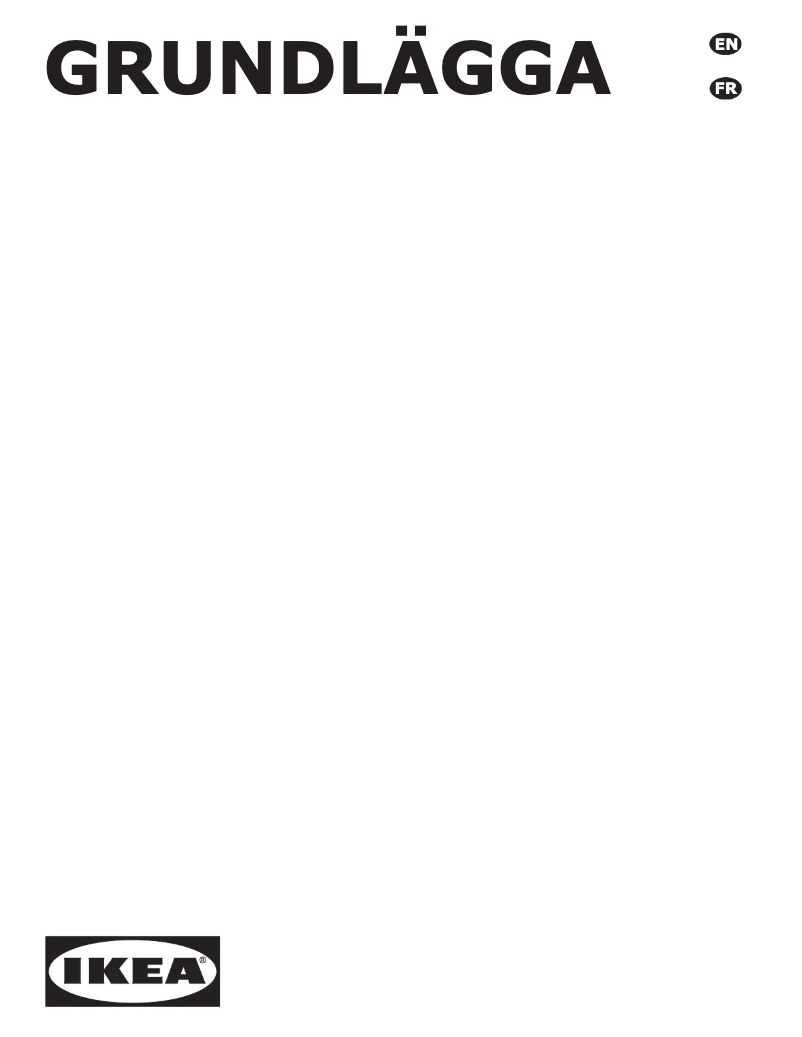 Page 1 de la notice Manuel utilisateur Ikea GRUNDLÄGGA 804.620.49