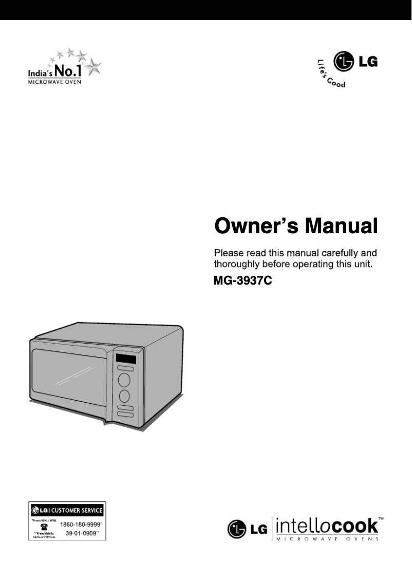 Imagen de la primera página del manual del dispositivo MG-3937C