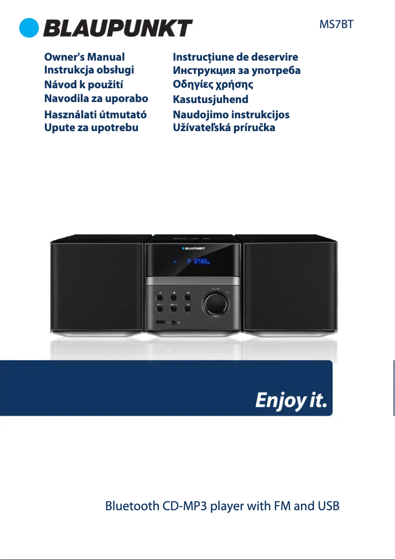 Page n°1 - Manuel utilisateur Blaupunkt MS7BT