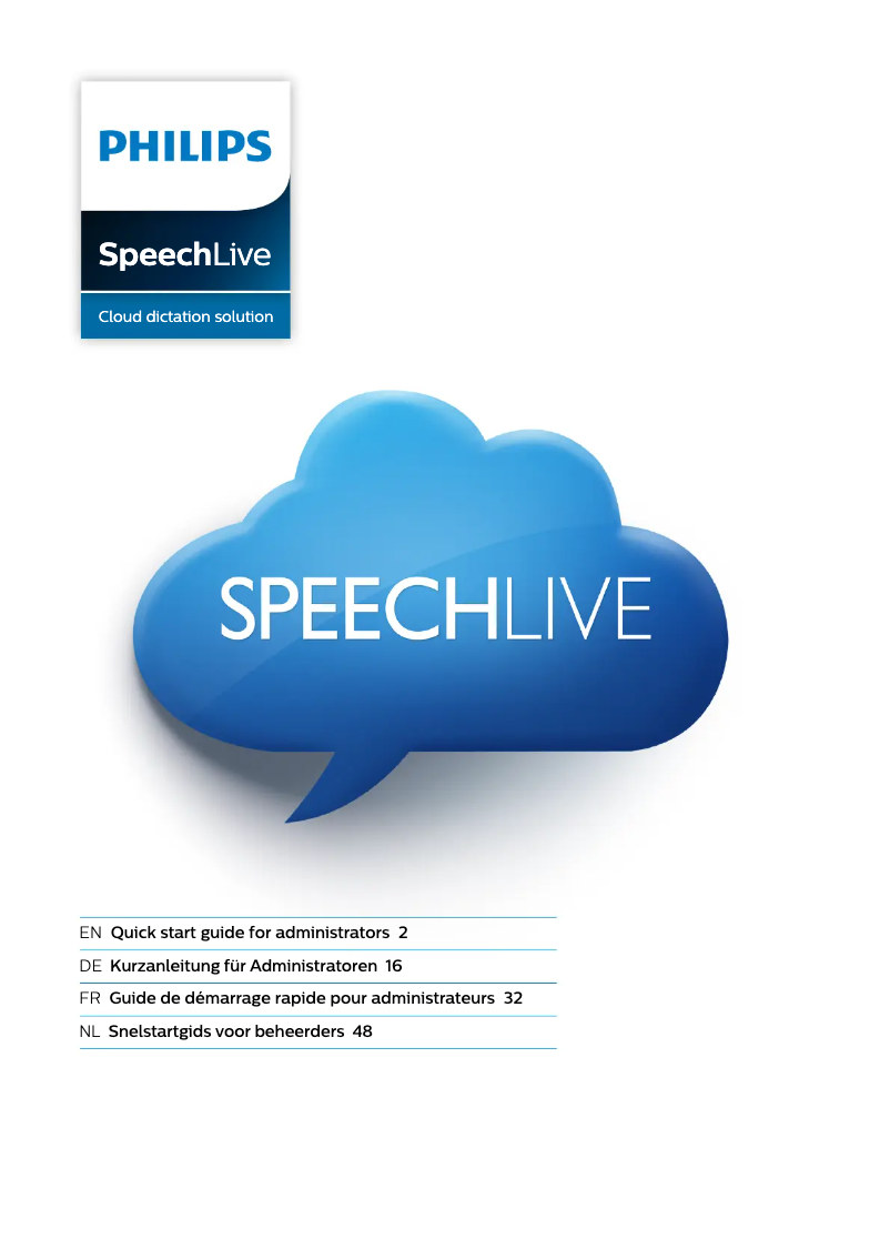 Page 1 de la notice Manuel utilisateur Philips Speechlive LFH7400