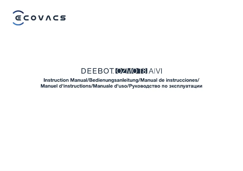Página 1 del manual Manual de usuario ECOVACS Deebot OZMO T8 AIVI