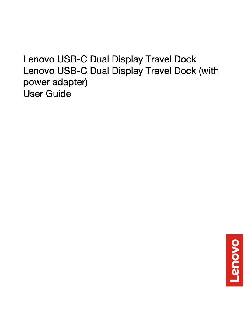 Imagen de la primera página del manual del dispositivo USB-C Dual Display Travel Dock