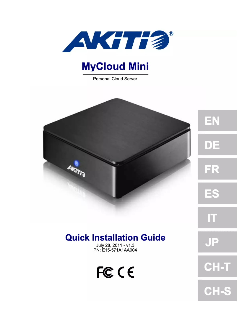 Page n°1 - Manuel utilisateur AKiTiO MyCloud Mini