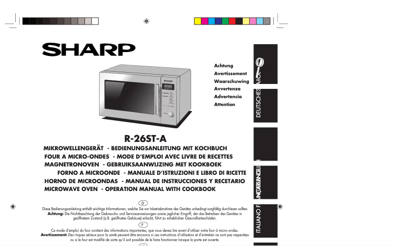 Page 1 de la notice Manuel utilisateur Sharp R-26ST