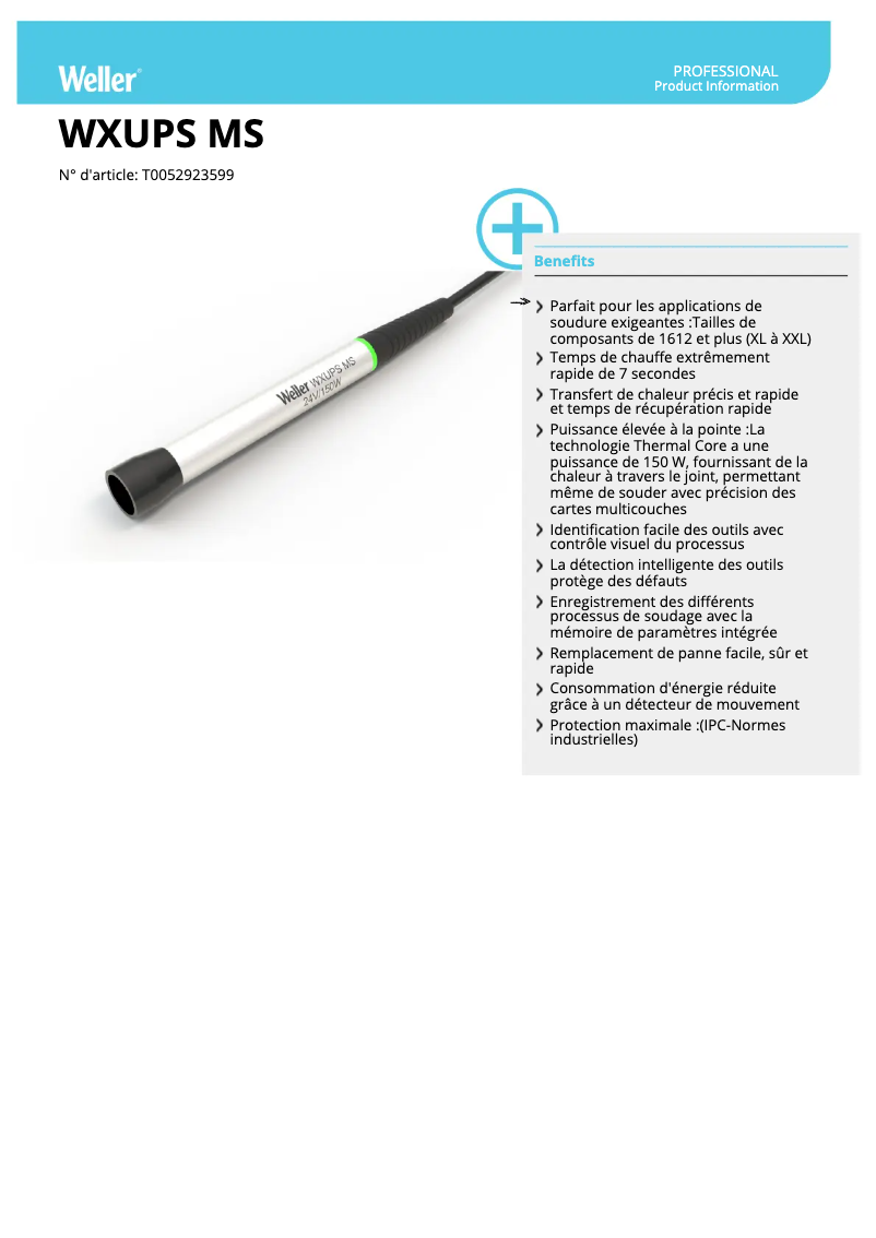 Image de la première page du manuel de l'appareil WXUPS MS