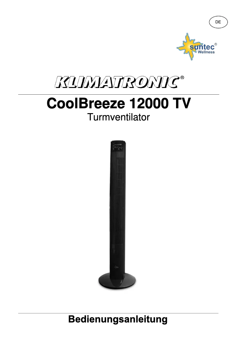 Página 1 del manual Manual de usuario Suntec CoolBreeze 12000 TV