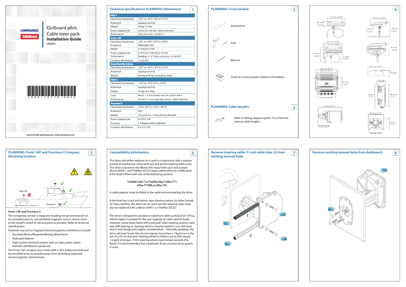 Page 1 de la notice Manuel utilisateur Simrad Outboard Pilot