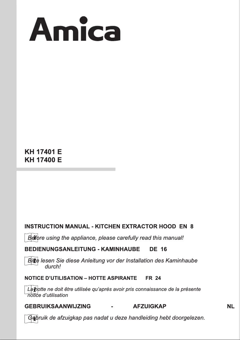 Page 1 de la notice Manuel utilisateur Amica KH 17400 E