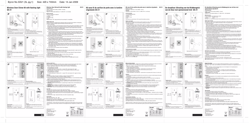 Page 1 de la notice Manuel utilisateur Byron SX21