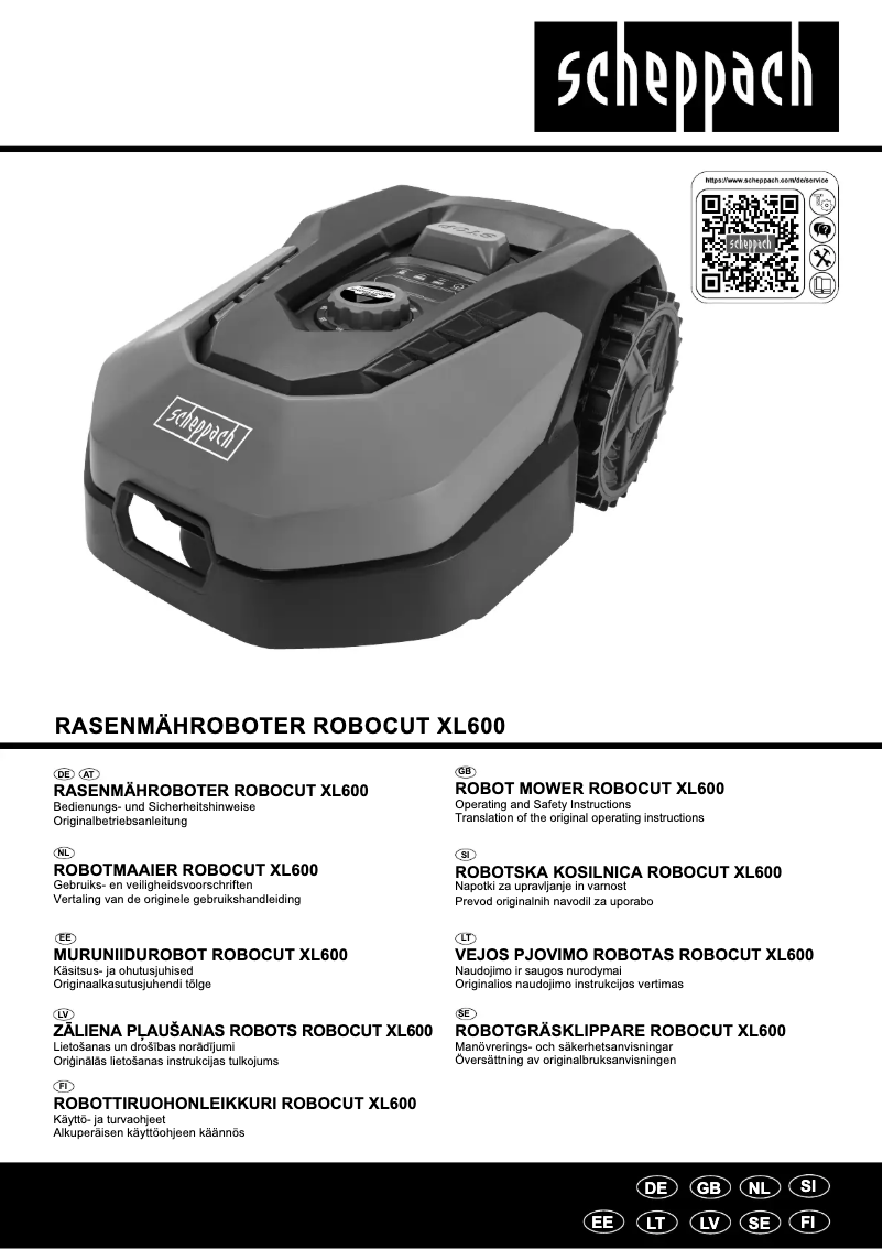 Page 1 de la notice Manuel utilisateur Scheppach RoboCut XL600