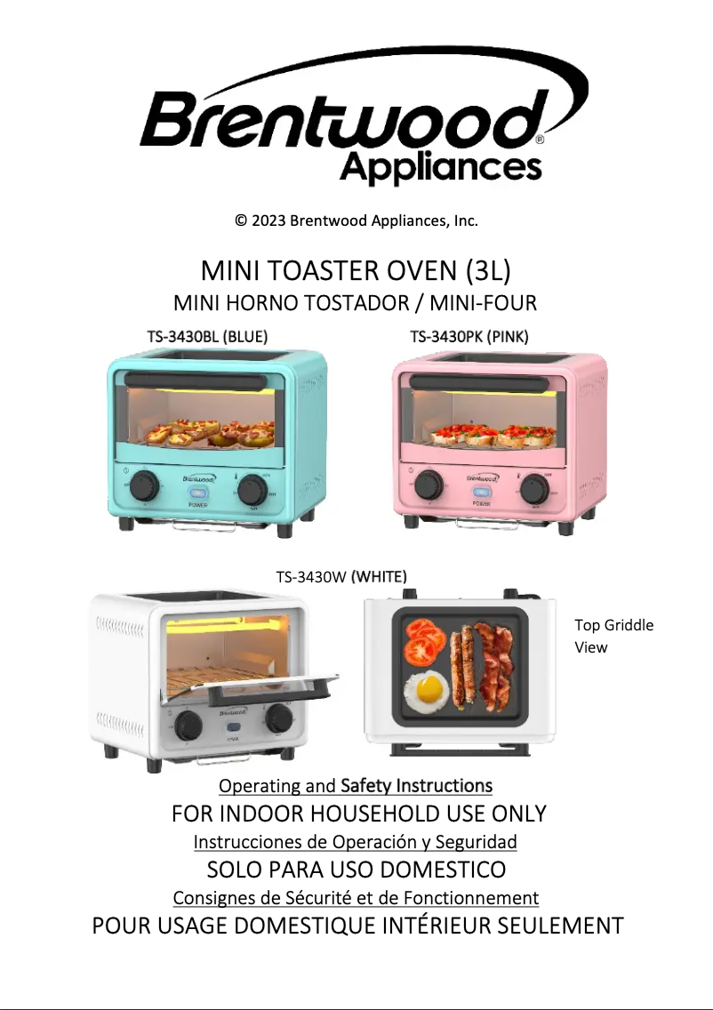 Página 1 del manual Manual de usuario Brentwood TS-3430W