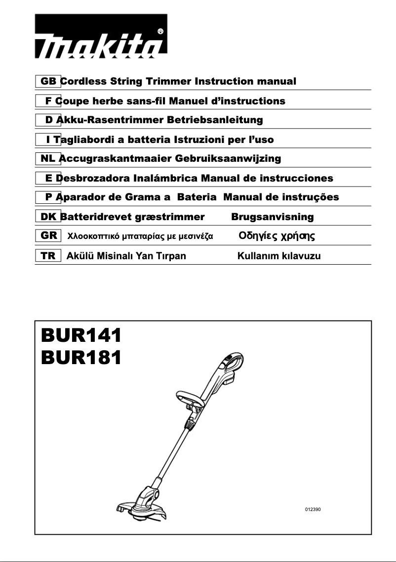 Page 1 de la notice Manuel utilisateur Makita BUR141