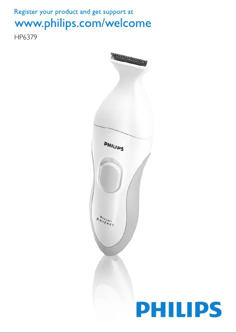 Image de la première page du manuel de l'appareil Body Perfect HP6379