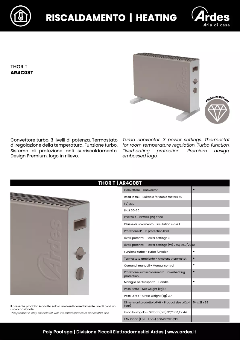 Imagen de la primera página del manual del dispositivo AR4C08T