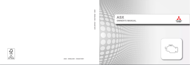 Page 1 de la notice Manuel utilisateur Mitsubishi ASX (2019)