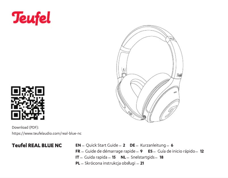 Image de la première page du manuel de l'appareil Real Blue NC