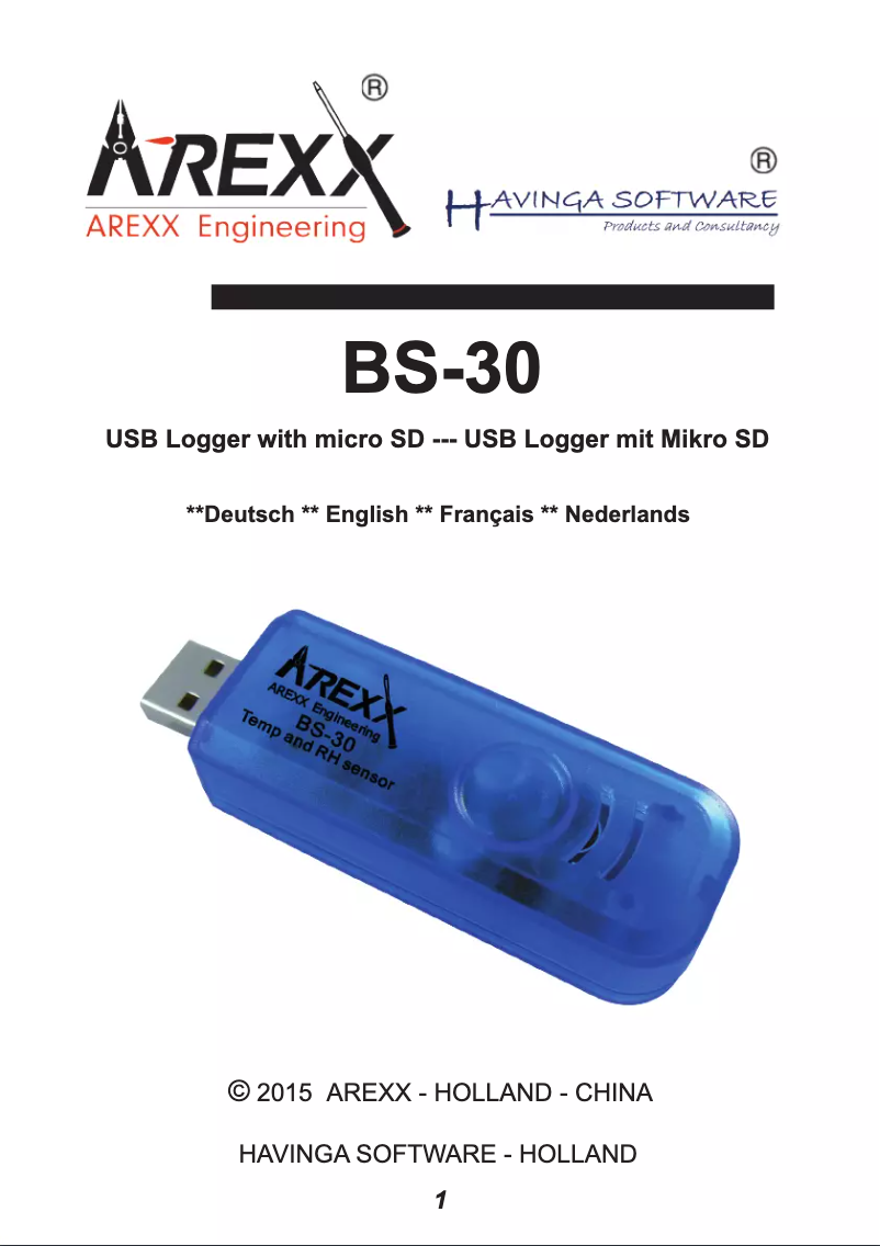 Page 1 de la notice Manuel utilisateur AREXX BS-30