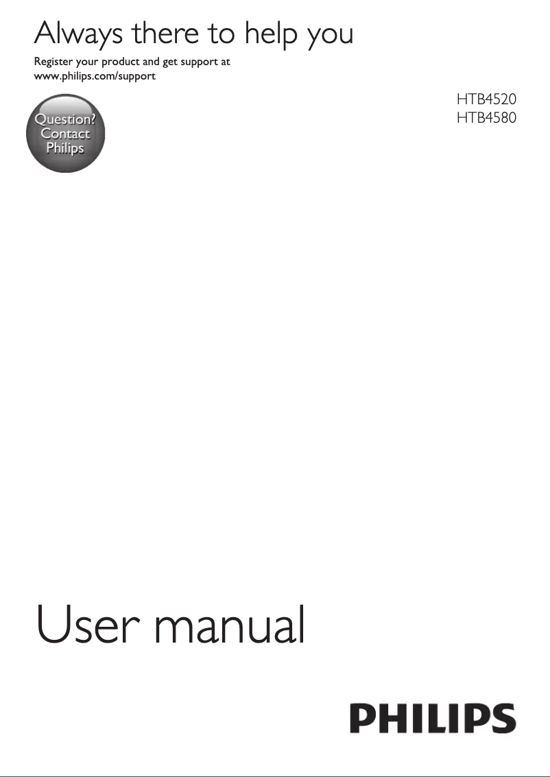 Image de la première page du manuel de l'appareil HTB4580G